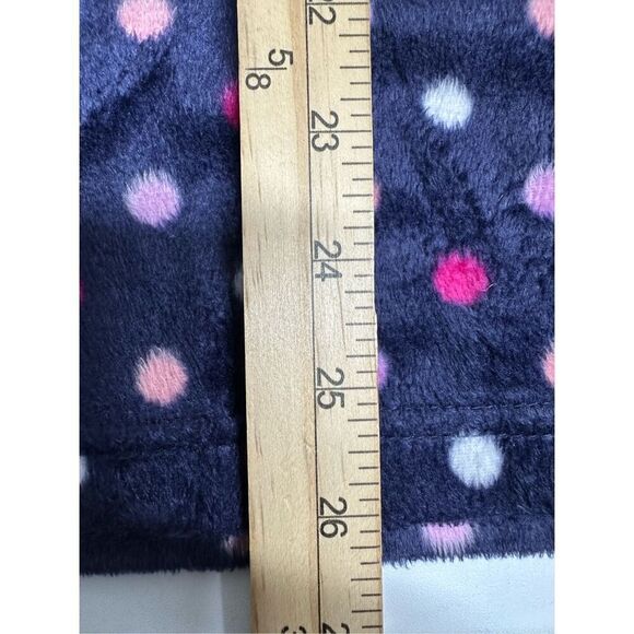 Hotel Spa Collection Polka Dot Feece Pajama Top Navy Blue Pink Size XL See Notes - Picture 8 of 11